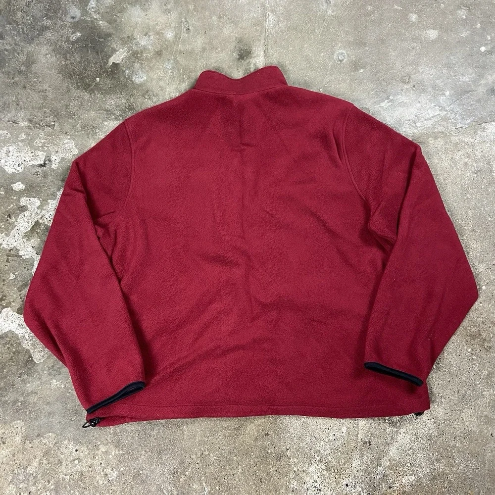 Woolrich Fleece Jacket Size XXL Red Full Zip Mock Neck Outdoor Wear